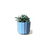 Athens Ribbed Blue Pot