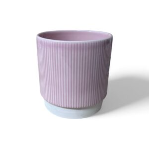 Athens Ribbed Pink Pot